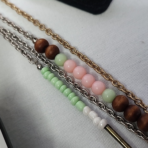 Oori Boho 3 Necklace Set with Tassel New - Picture 3 of 9